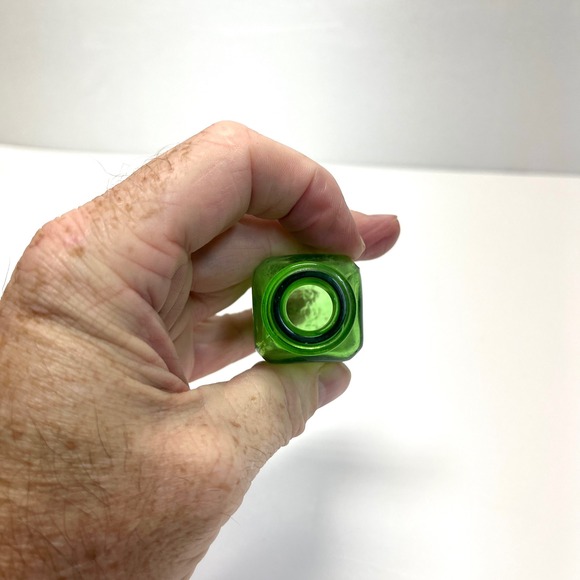 Vintage Green Glass Apothecary Bottle Small Medicine Vial Pharmacy Collectible - Picture 2 of 9